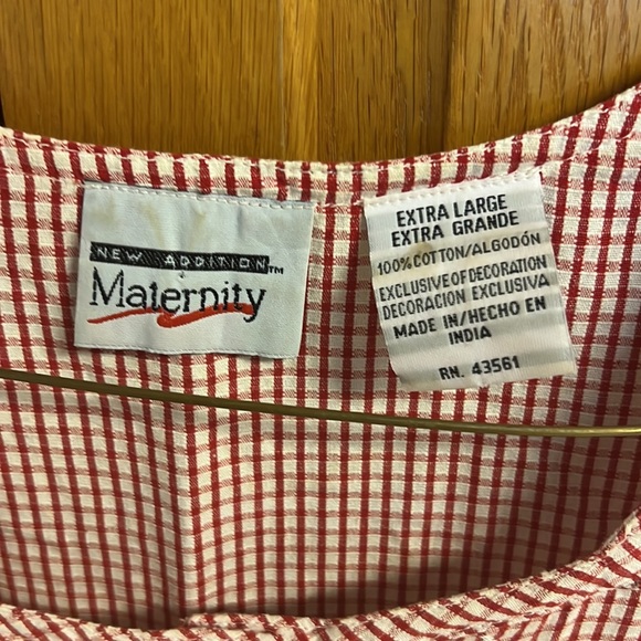 New Addition Maternity XL Red and White - Picture 3 of 3